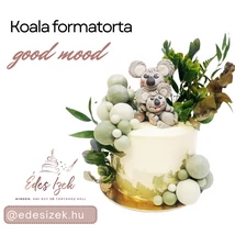 Koala-cukorfiguras-torta