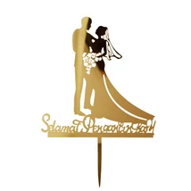 Esküvői torta beszúró - arany