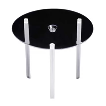 Emeletes tortatartó tálca és oszlop (Ø 20 cm) – átlátszó