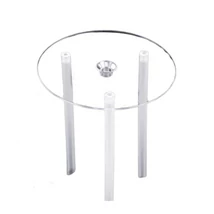 Emeletes tortatartó tálca és oszlop (Ø 16 cm) – átlátszó