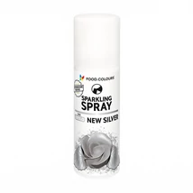 Csillogó ezüst ételfesték spray - 50ml