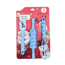 3 darabos karácsonyi cukrász szett - világos kék