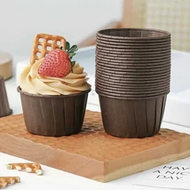 Muffin papír - 24 db-os szett, barna színben