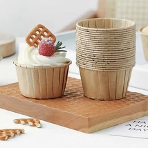 Muffin papír - 24 db-os szett, bézs színben