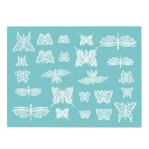 Szilikon Cukorcsipke Sablon - pillangó