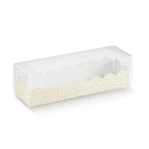 Macaron díszdoboz 6 darab süteményhez, elegáns karton csomagolás ajándékozáshoz és cukrászdai használatra