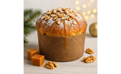 Karamellás - diós panettone recept