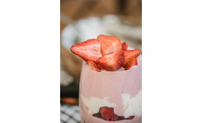 Epres mascarponés mousse pohárdesszert