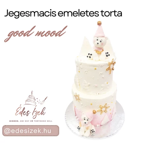 Jeges-maci-cukorfigurás-emeletes-torta