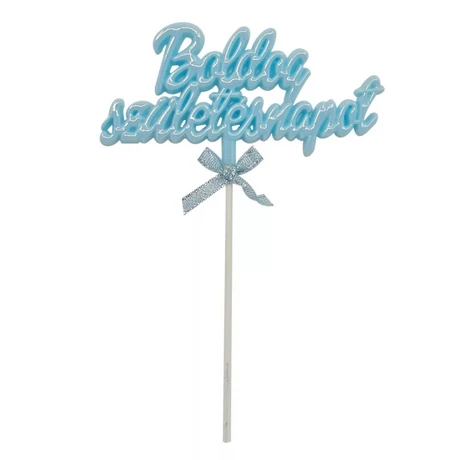 Boldog születésnapot tortadísz - kék