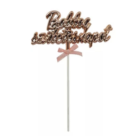 Boldog születésnapot tortadísz - rose gold