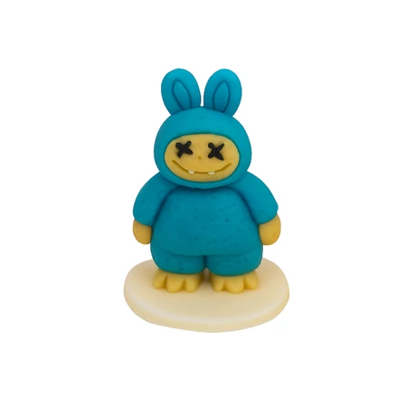 Labubu marcipán figura - sötétkék