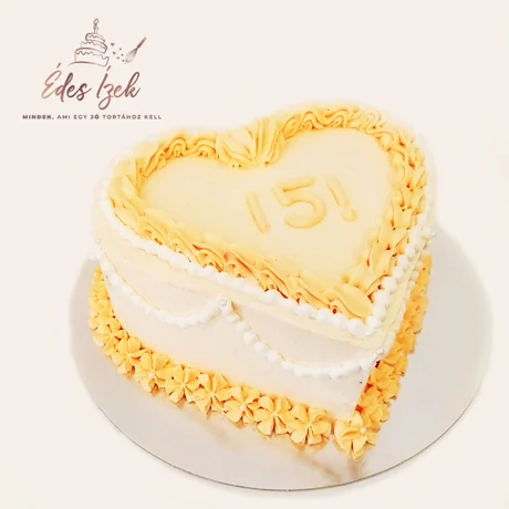 Klasszikus torta - szív forma