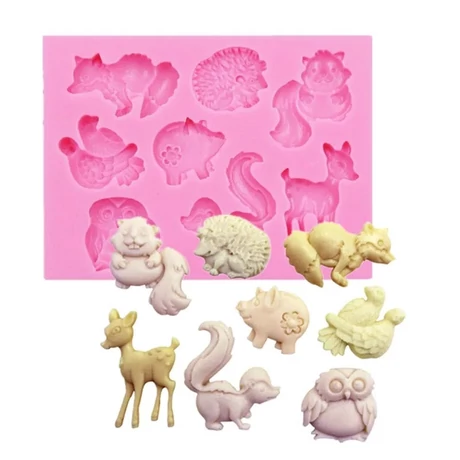 szilikon-fondant-mintazo-erdei-allatok