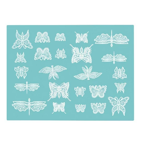 Szilikon Cukorcsipke Sablon - pillangó