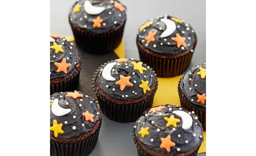 Éjszakai égbolt cupcake