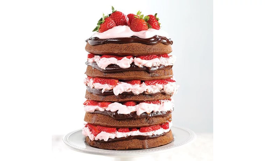 Csokoládés, eprest meztelen torta recept