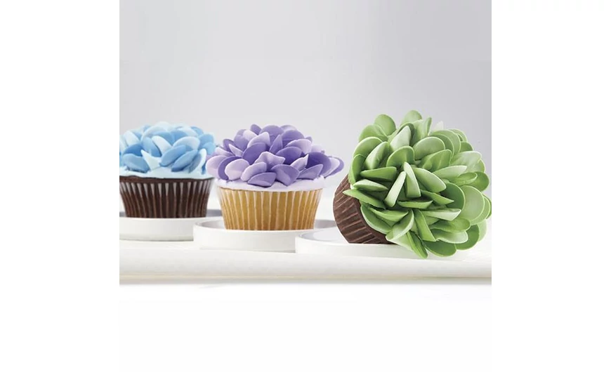 Két színű rózsabimbós cupcake 