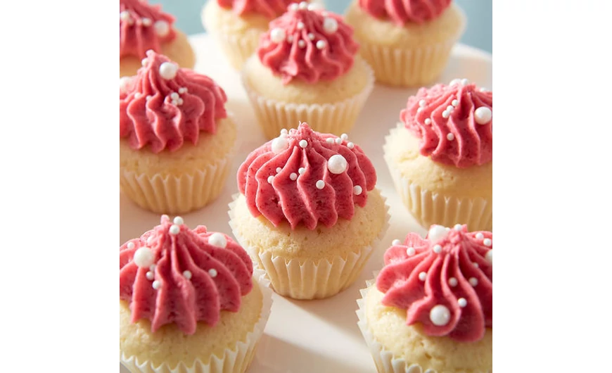 Mini málnás cupcake