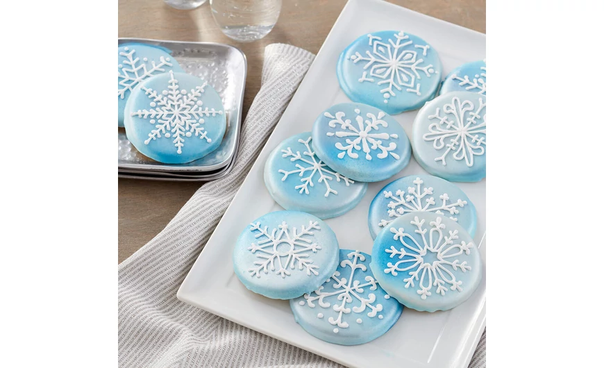 Csillogó hópelyhes keksz