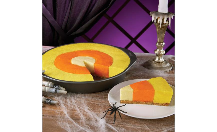 Candy corn sajttorta