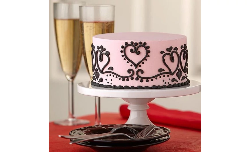 Kasmírmintás valentin napi torta