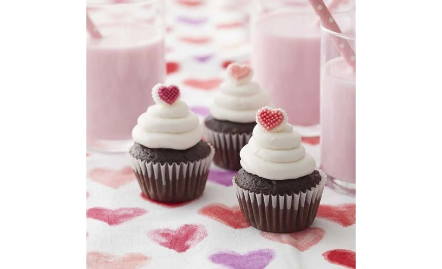 Mini Valentin cupcake recept