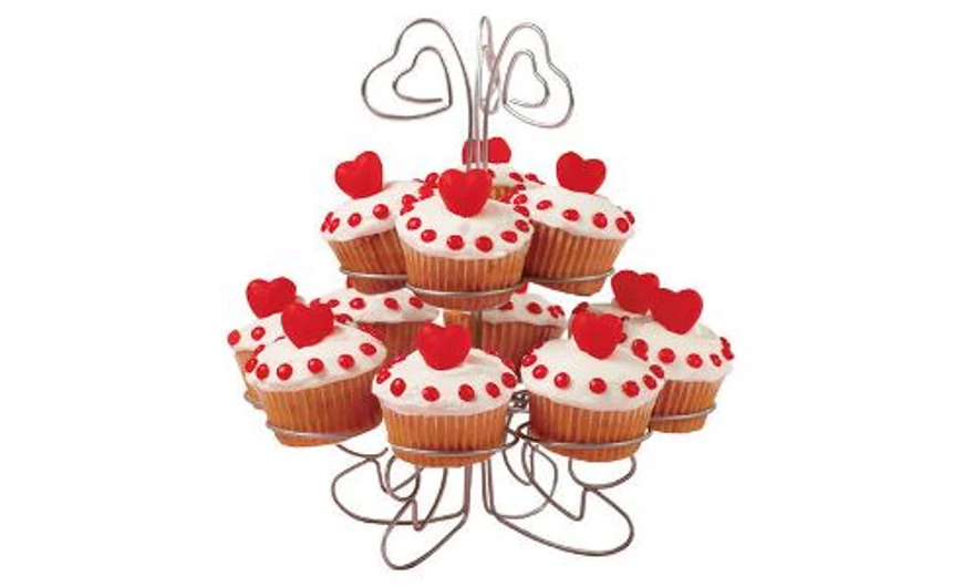 Szívecskés vaníliás cupcake-k