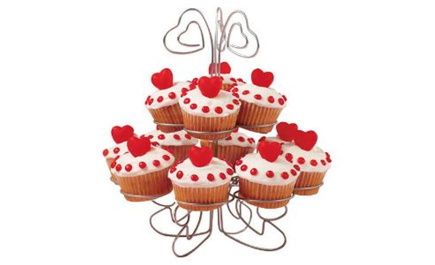 Szívecskés vaníliás cupcake-k